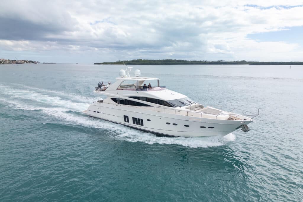 88 Princess PFO charter yacht in Miami