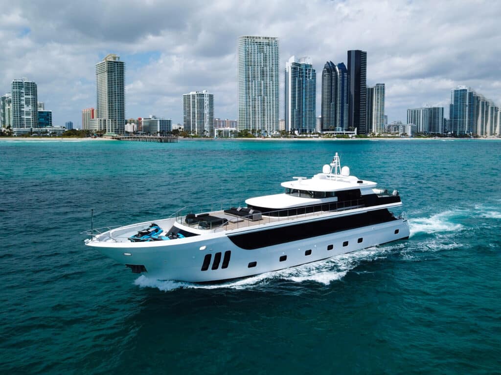 112 Custom Privilege charter yacht in Miami