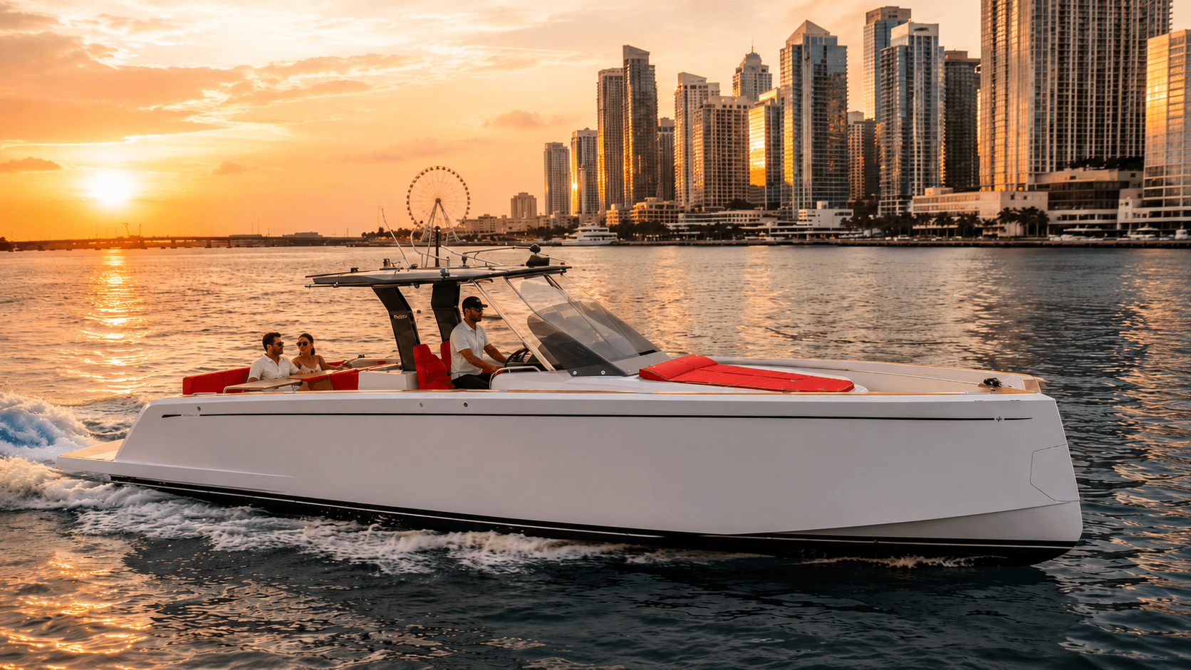 Sunset cruise route