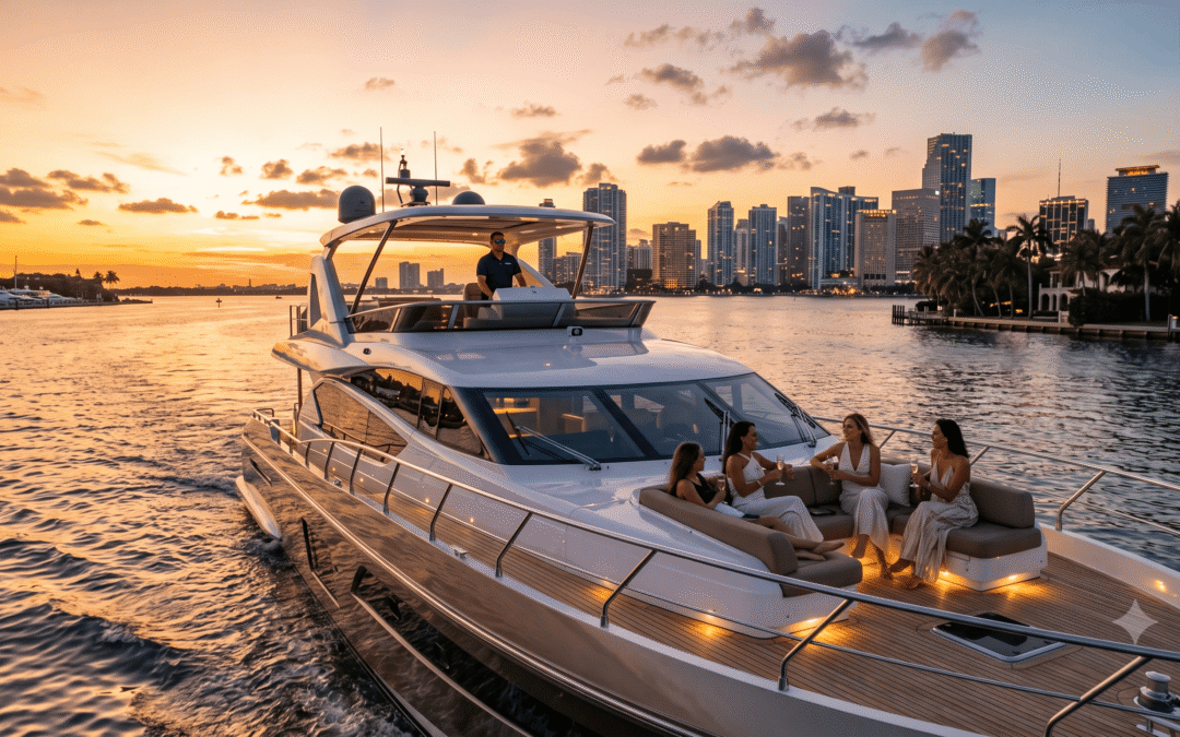 Miami Sunset Cruise on a Private Yacht