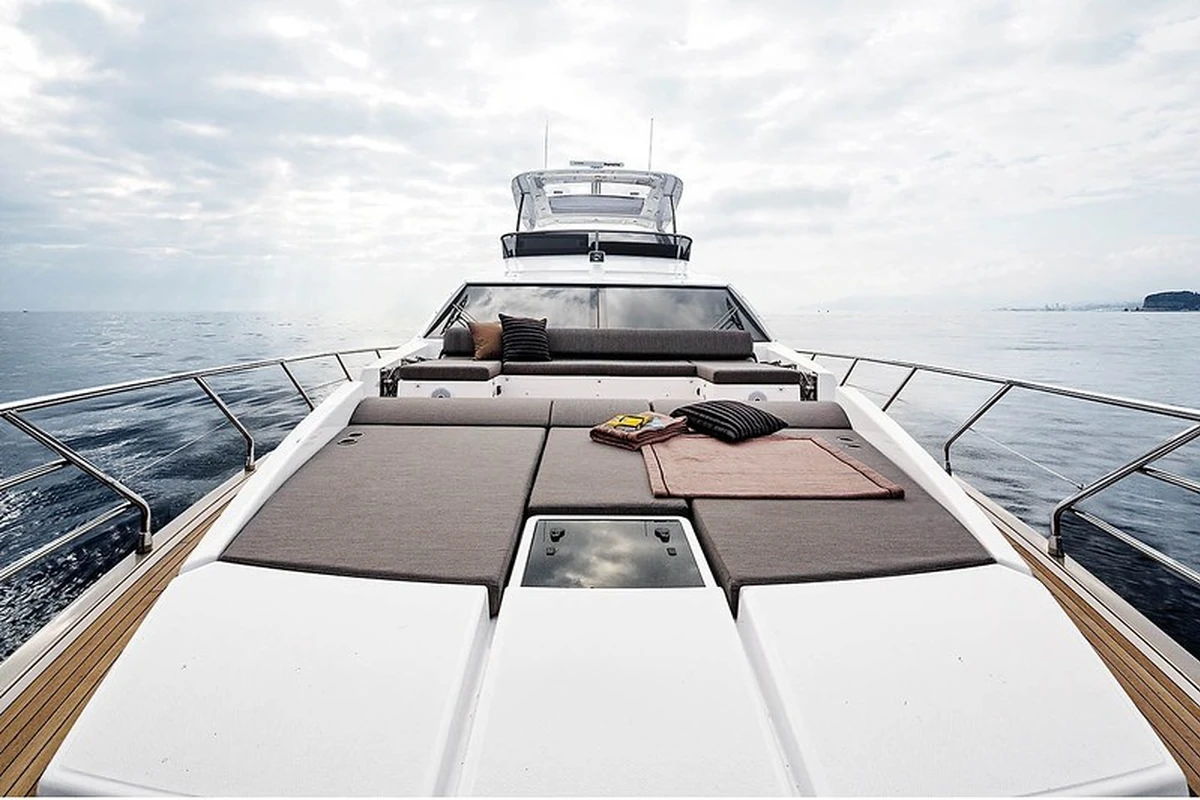 Master stateroom aboard 66 ft Azimut charter Miami