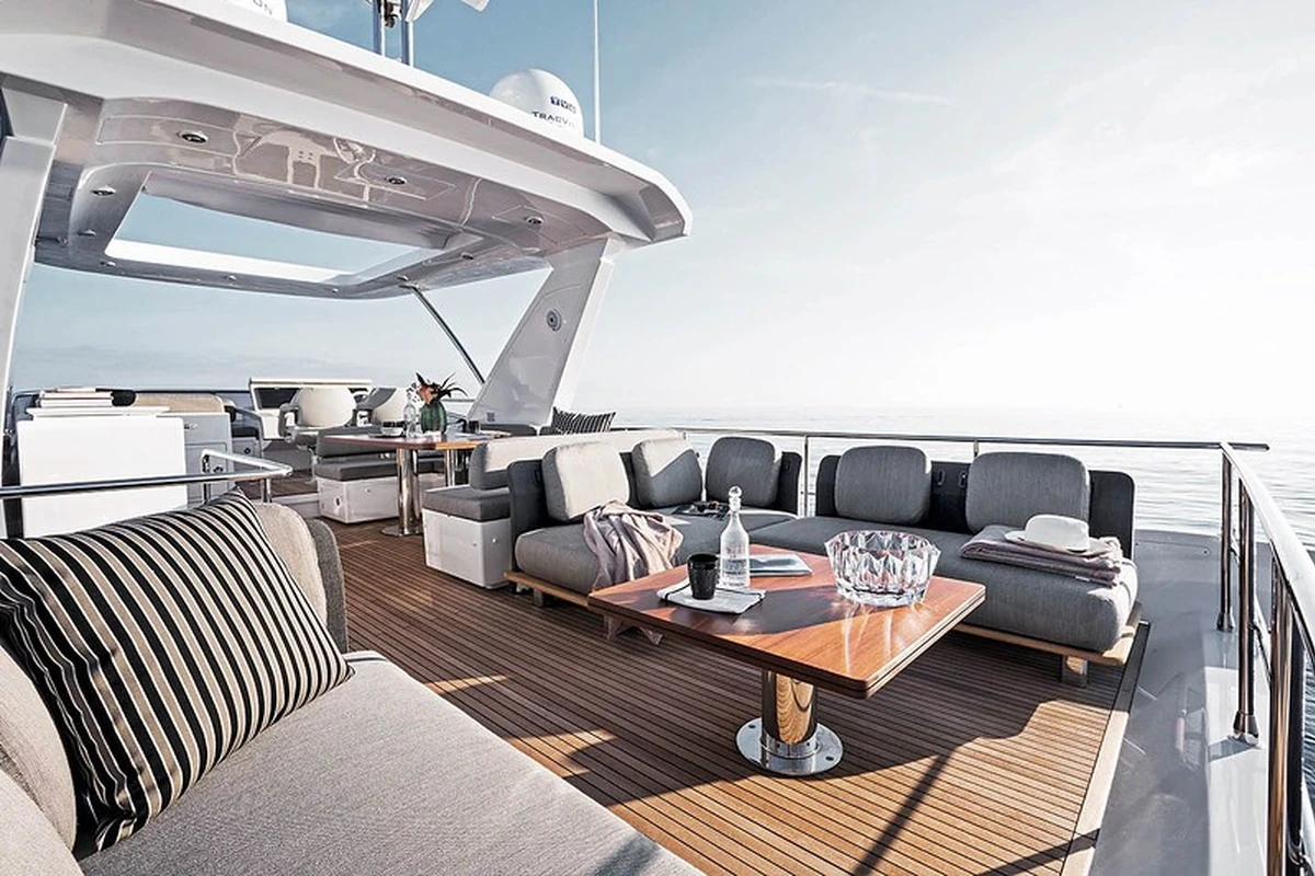 Cabin interior on 66 ft Azimut yacht Miami