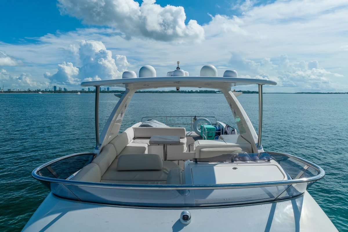 Cabin interior on 60 ft Azimut yacht Miami