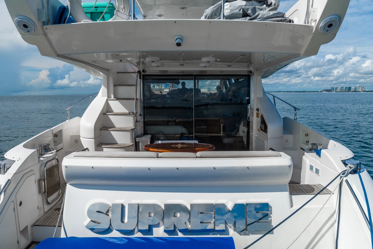 Guests aboard 60 ft Azimut yacht near Haulover sandbar Miami