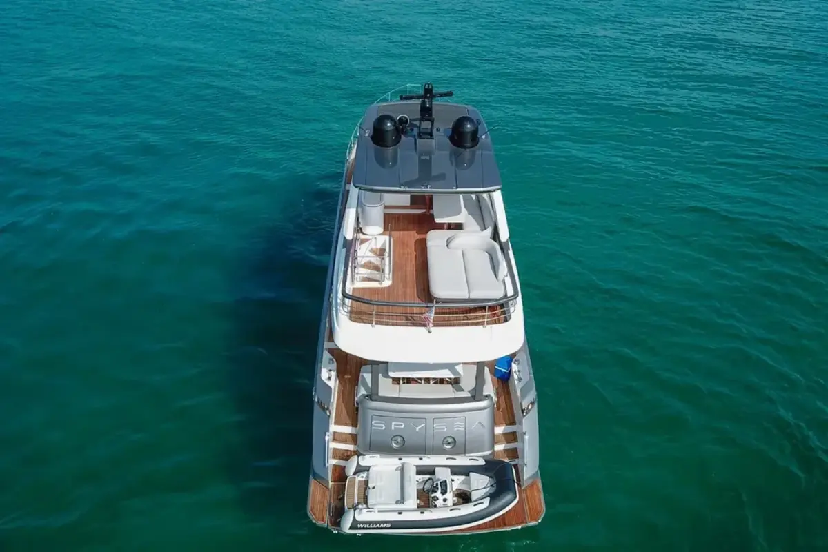 Master stateroom aboard 70 ft Azimut 2023 charter Miami