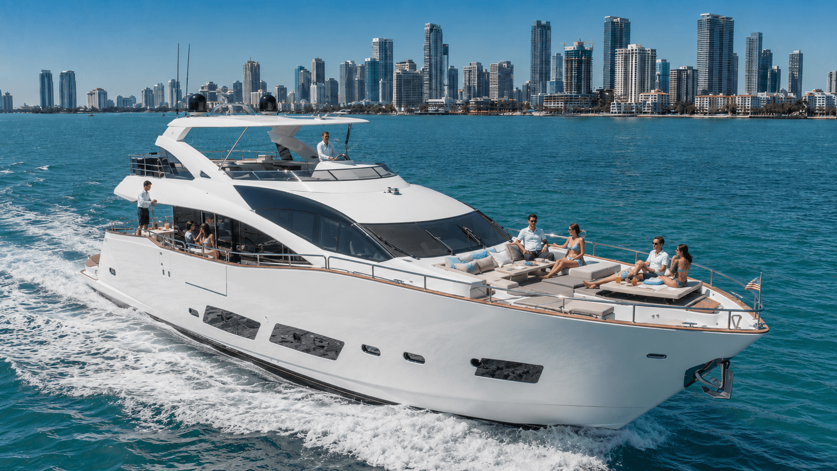 96 Sunseeker yacht rental miami