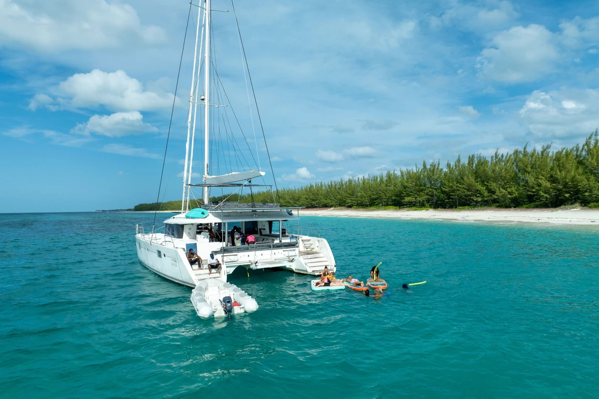 Sunset charter on 56 ft Lagoon Nassau yacht Miami Beach