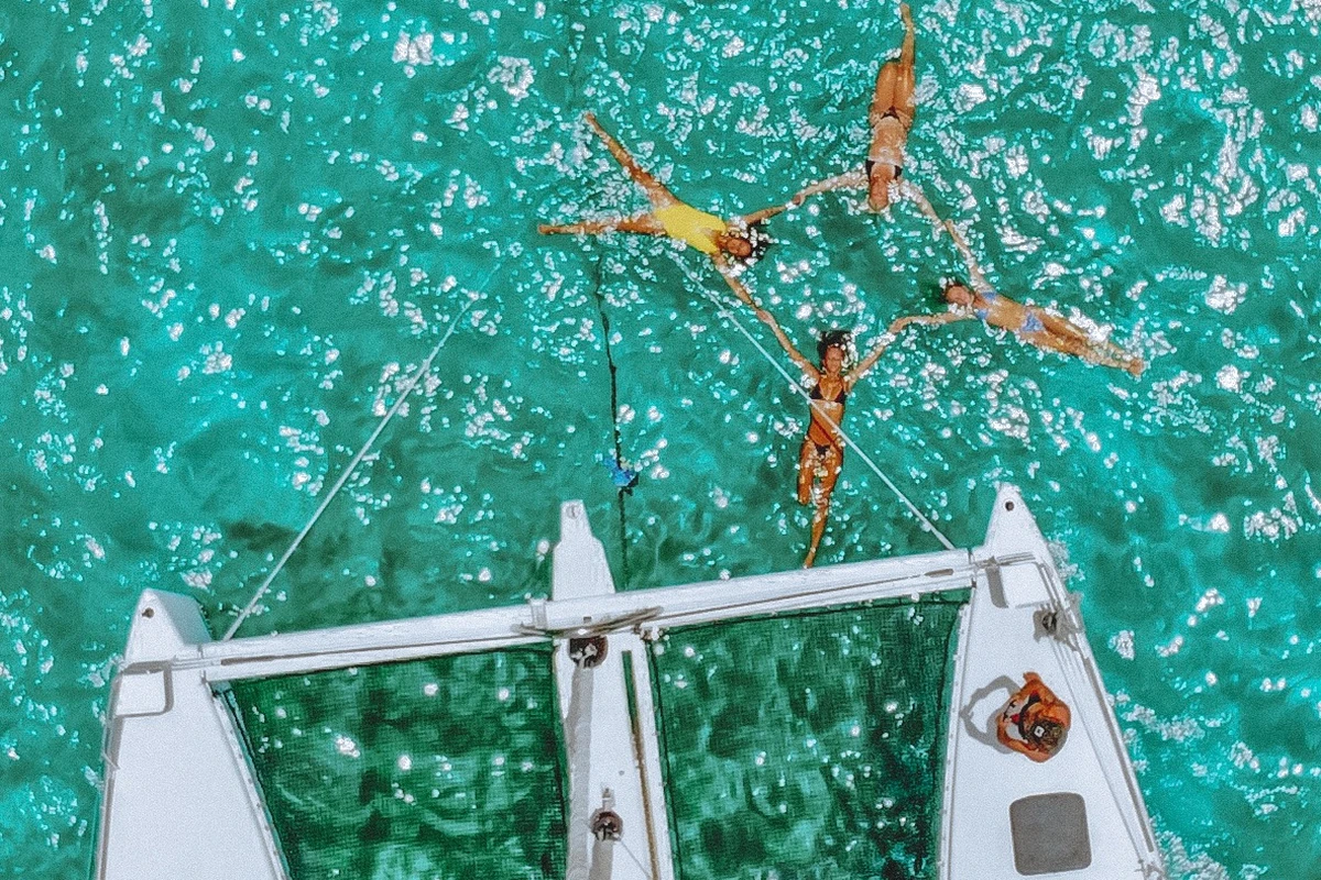 56 ft Lagoon Nassau yacht day charter on Biscayne Bay Miami