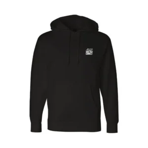 Front of the black I'm The Captain Now hoodie from Miami Yacht Connect