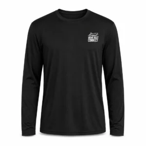 Front of the black Make Yachting Great Again long-sleeve shirt from Miami Yacht Connect