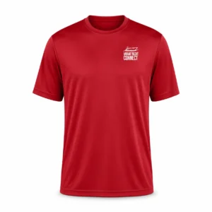 Front of the red Make Yachting Great Again t-shirt from Miami Yacht Connect