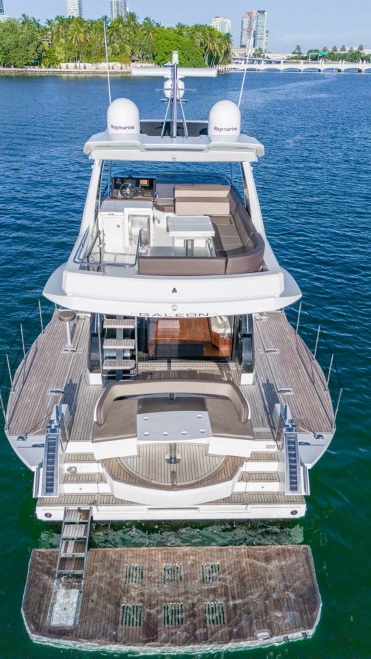 Main salon interior of 53 ft Galeon H yacht Miami